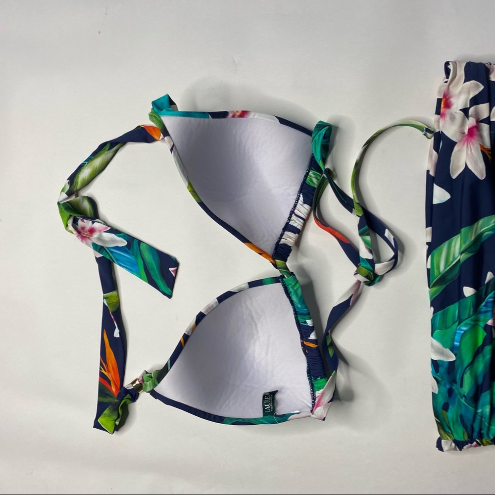Lauren Ralph Lauren Floral Bikini Watercolor Blue - Picture 13 of 16